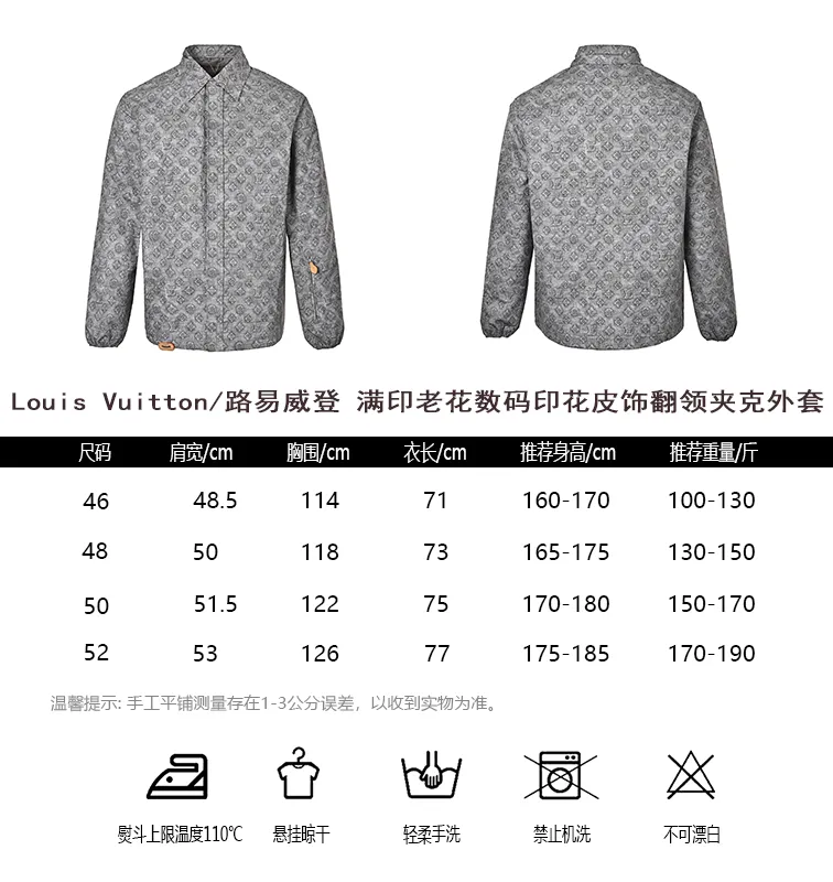 Louis Vuitton/Louis Vuitton all-over presbyopia digital print leather lapel jacket
